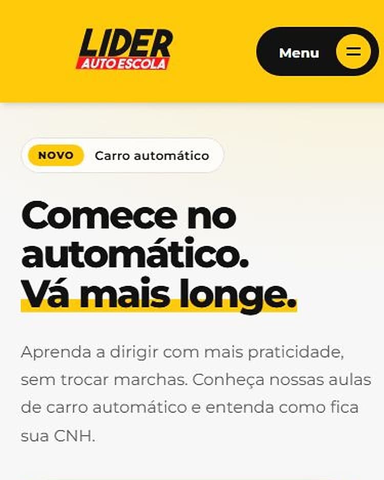 Site da Líder Autoescola